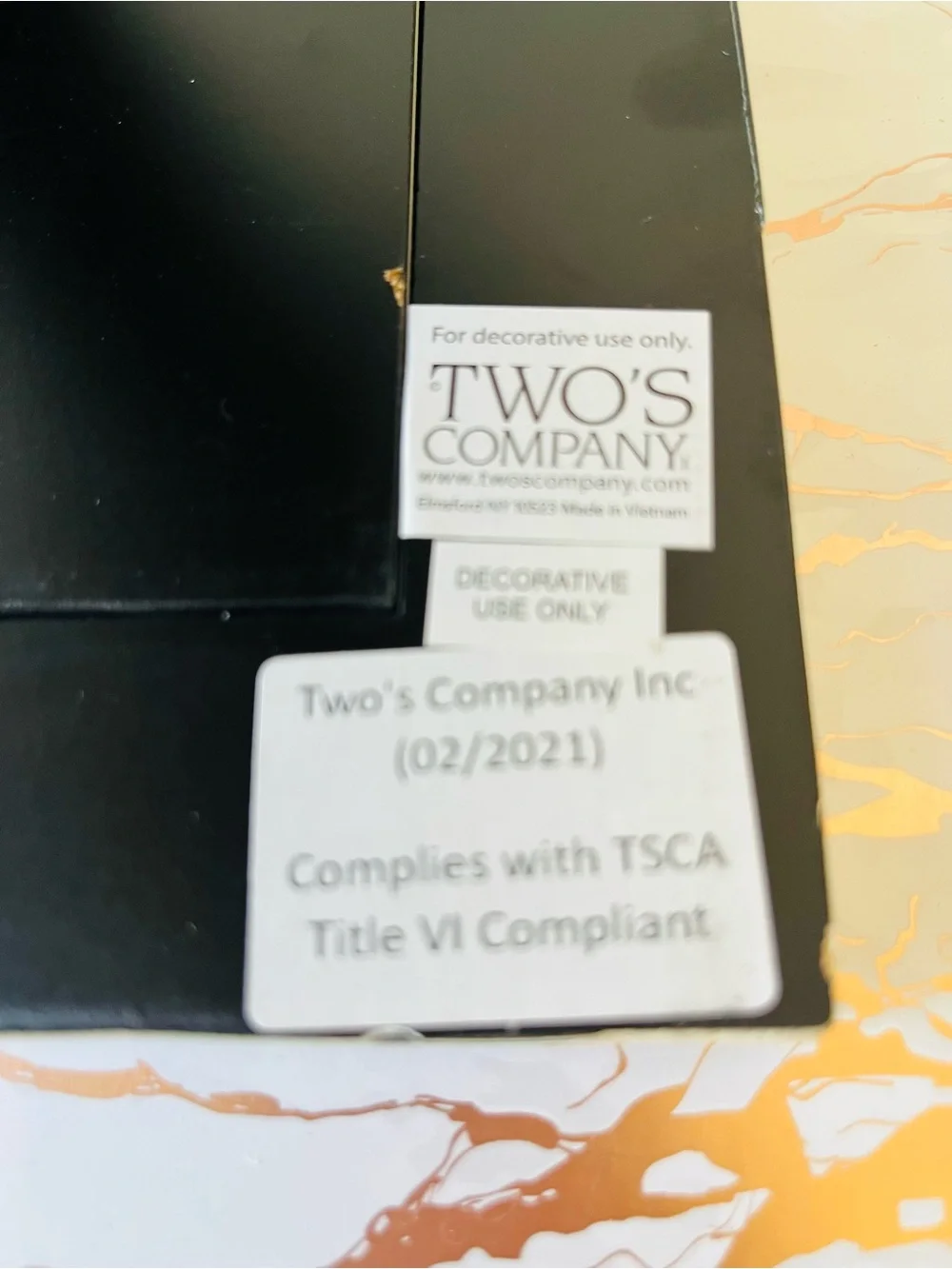 TWO’S COMPANY MOTHER OF PEARL PICTURE FRAME | 5x7 | BLUE/WHITE MOSIAC | NEW